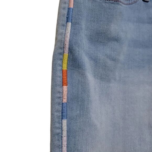 Seven7 Blue Distress Jeans Short Sz  8 - Picture 4 of 8